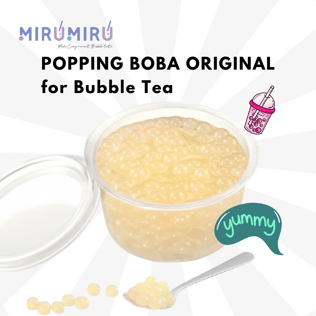 POPPING BOBA ORIGINAL pour Bubble tea - Framboise - 140g (Carton de 42 pièces)