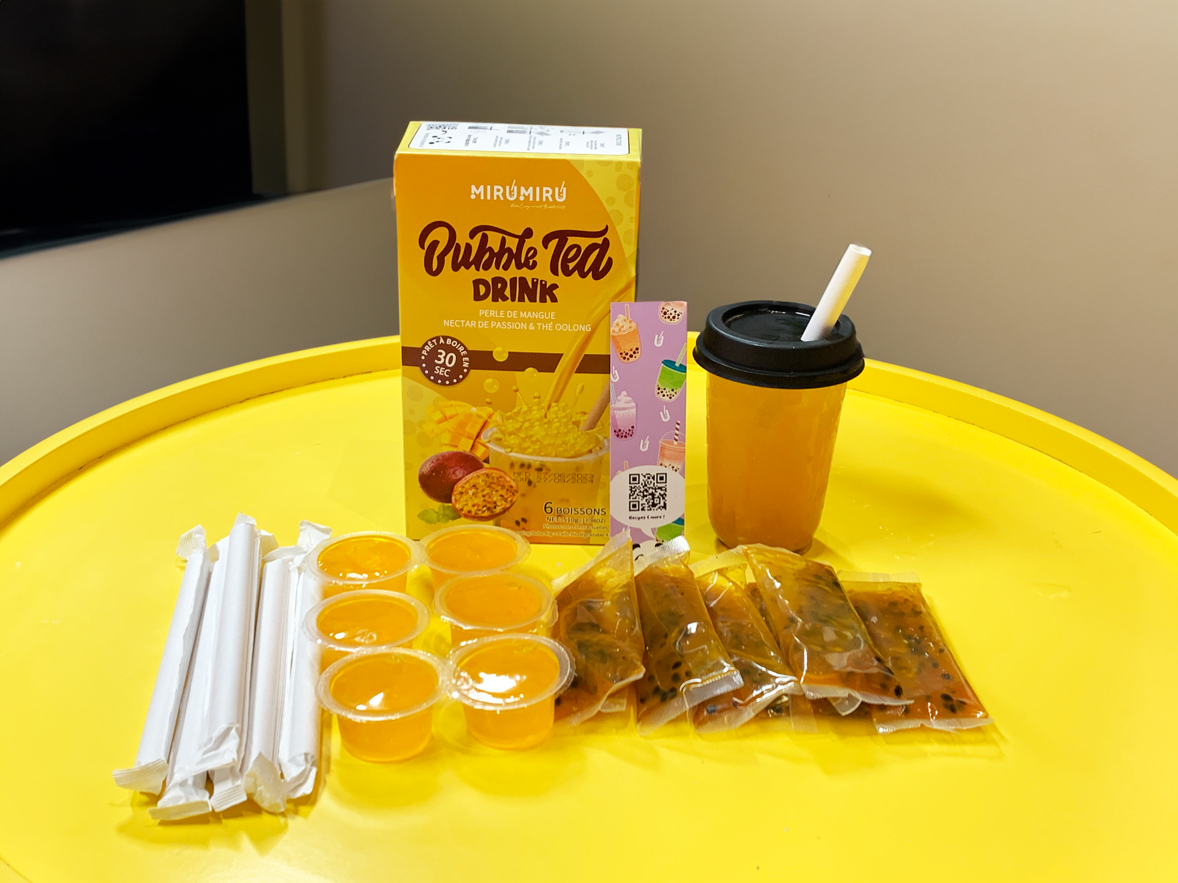 Bubble Tea Kits - Mangue & Passion et thé Oolong - 24 kits de 6 boissons